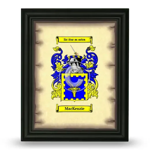 MacKenzie Coat of Arms Framed - Black