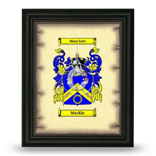 MacKie Coat of Arms Framed - Black