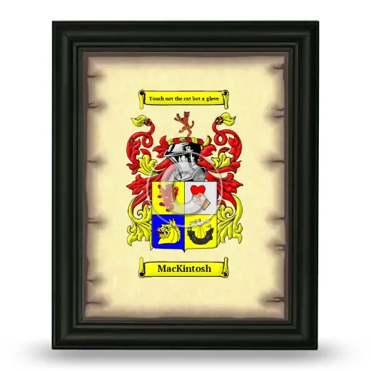 MacKintosh Coat of Arms Framed - Black