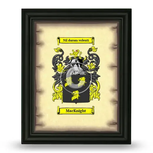 MacKnight Coat of Arms Framed - Black