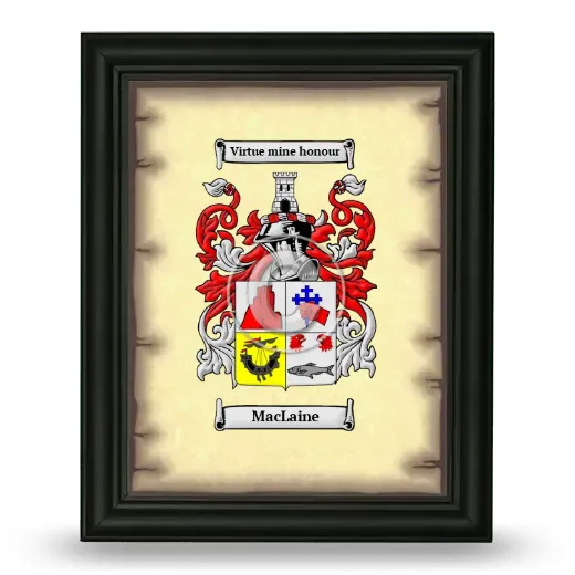 MacLaine Coat of Arms Framed - Black