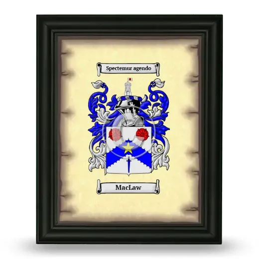 MacLaw Coat of Arms Framed - Black