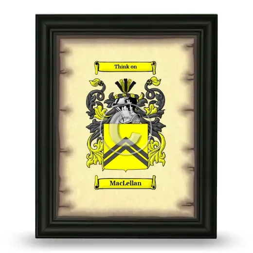 MacLellan Coat of Arms Framed - Black