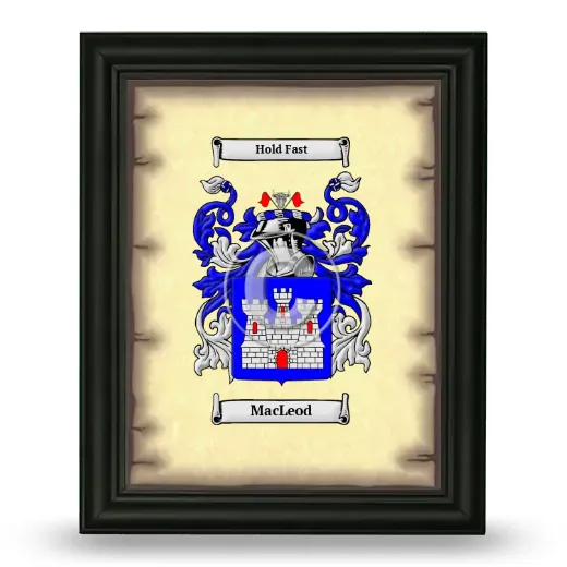 MacLeod Coat of Arms Framed - Black