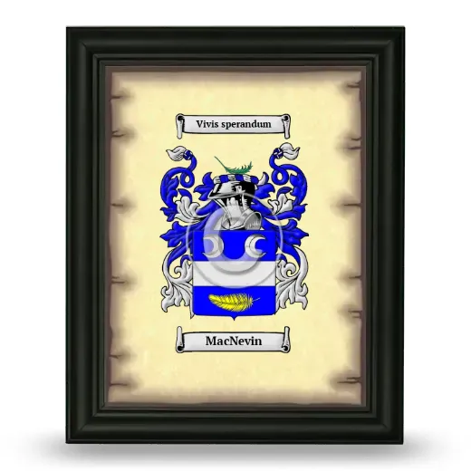 MacNevin Coat of Arms Framed - Black