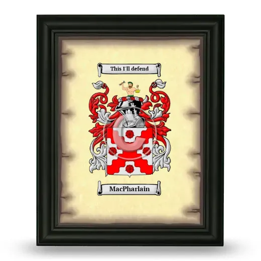 MacPharlain Coat of Arms Framed - Black