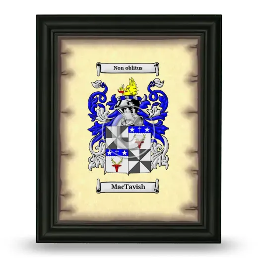 MacTavish Coat of Arms Framed - Black