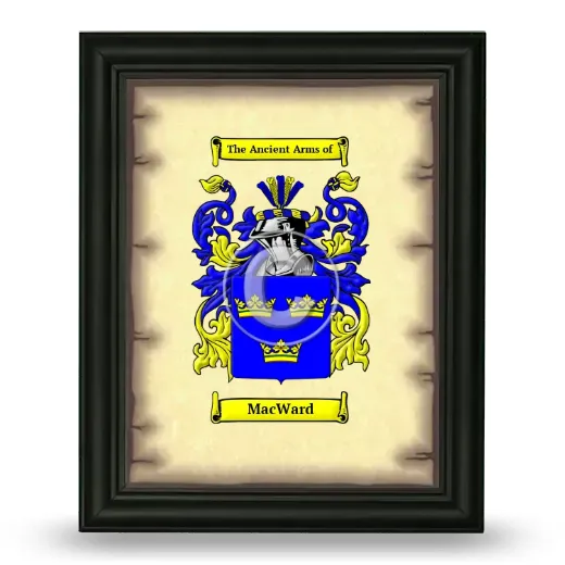 MacWard Coat of Arms Framed - Black