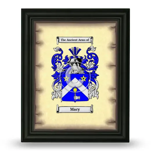 Macy Coat of Arms Framed - Black