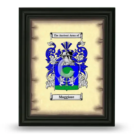Maggiore Coat of Arms Framed - Black