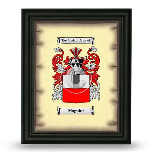 Magnini Coat of Arms Framed - Black