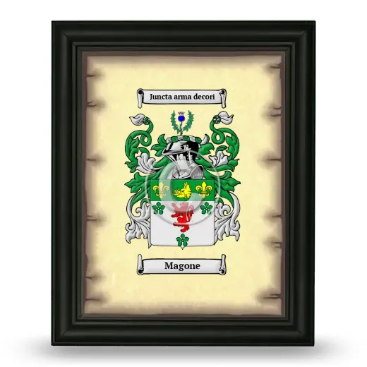 Magone Coat of Arms Framed - Black