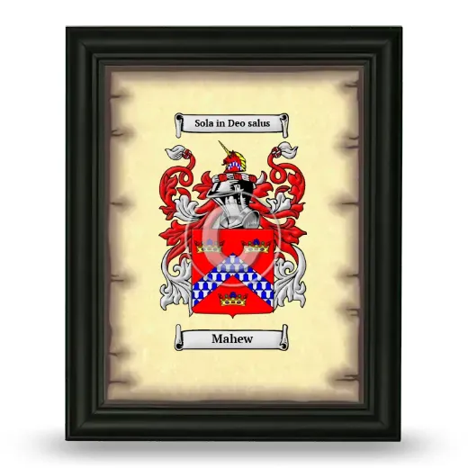 Mahew Coat of Arms Framed - Black