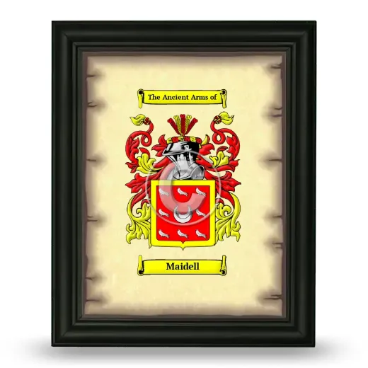 Maidell Coat of Arms Framed - Black