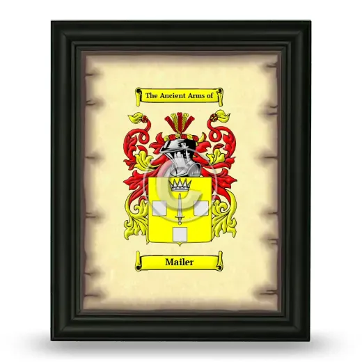Mailer Coat of Arms Framed - Black