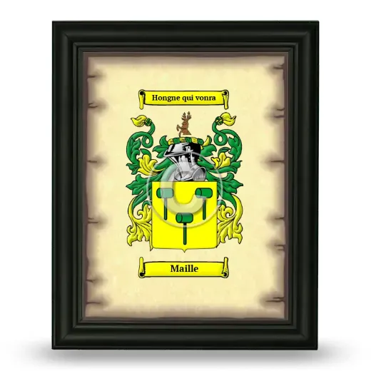 Maille Coat of Arms Framed - Black