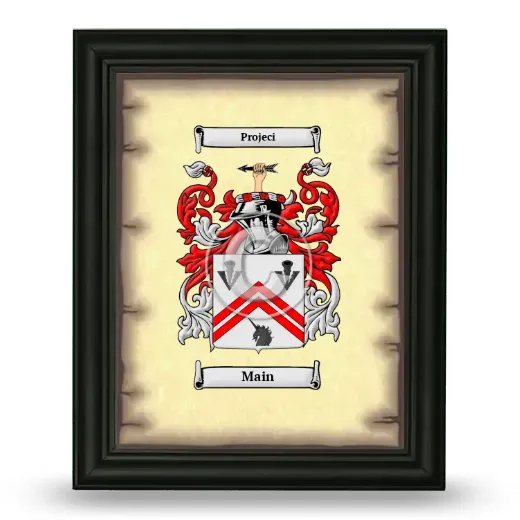 Main Coat of Arms Framed - Black