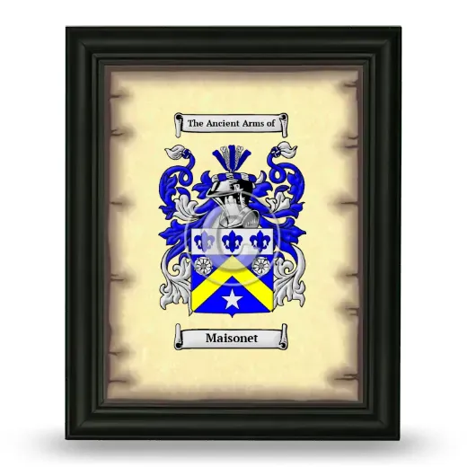 Maisonet Coat of Arms Framed - Black