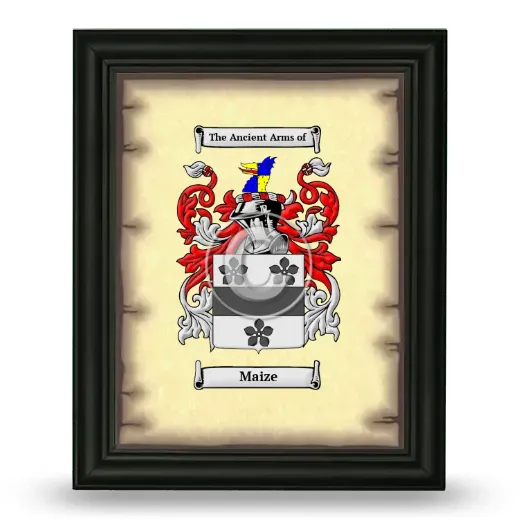 Maize Coat of Arms Framed - Black