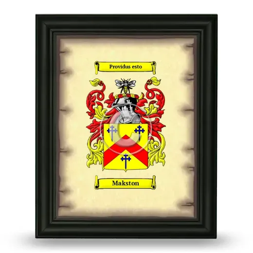 Makston Coat of Arms Framed - Black
