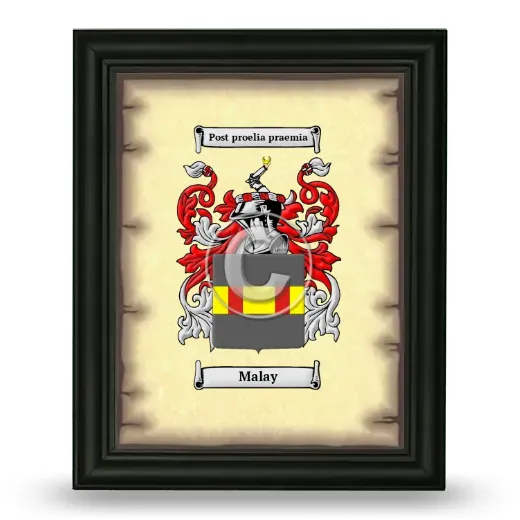 Malay Coat of Arms Framed - Black