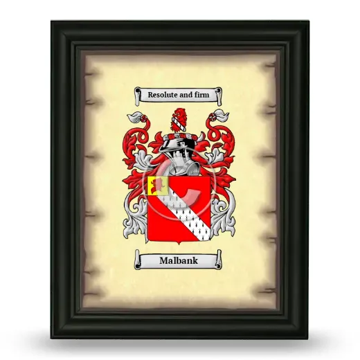 Malbank Coat of Arms Framed - Black