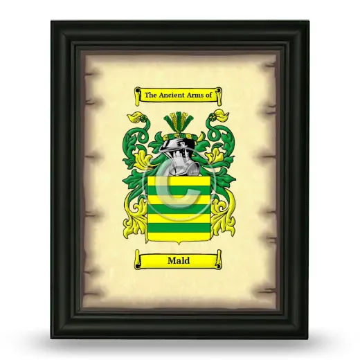 Mald Coat of Arms Framed - Black