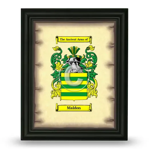 Maldon Coat of Arms Framed - Black
