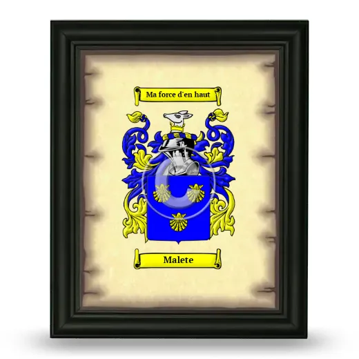 Malete Coat of Arms Framed - Black