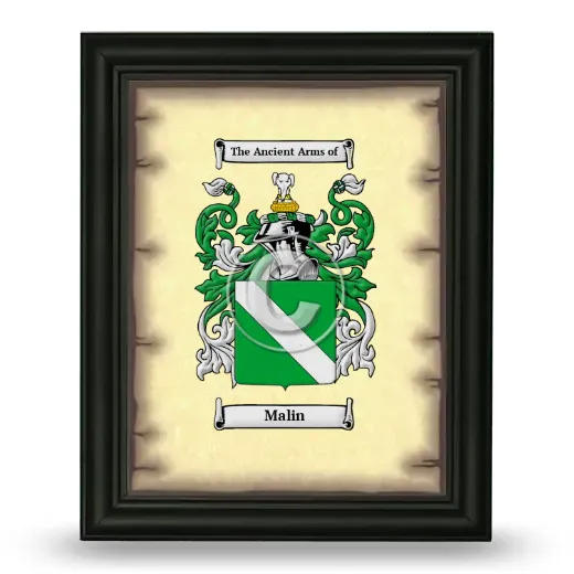 Malin Coat of Arms Framed - Black