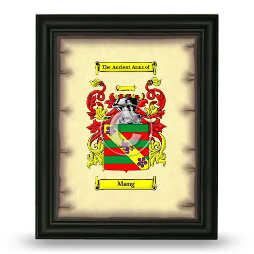 Mang Coat of Arms Framed - Black