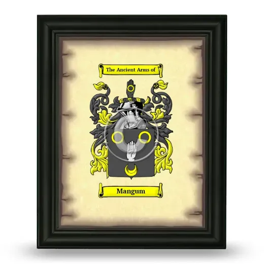 Mangum Coat of Arms Framed - Black