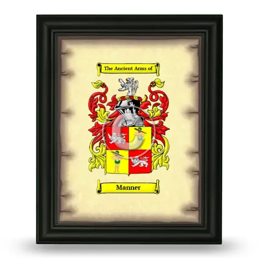 Manner Coat of Arms Framed - Black