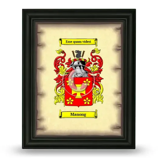 Manong Coat of Arms Framed - Black
