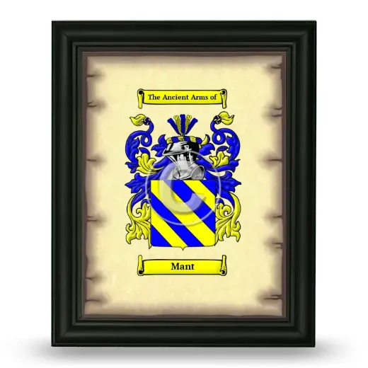 Mant Coat of Arms Framed - Black