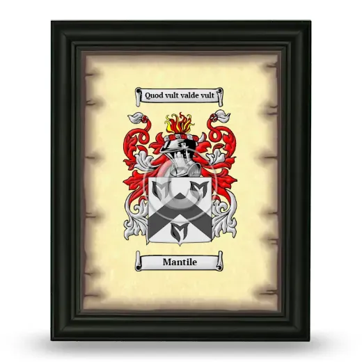 Mantile Coat of Arms Framed - Black