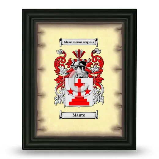 Manto Coat of Arms Framed - Black