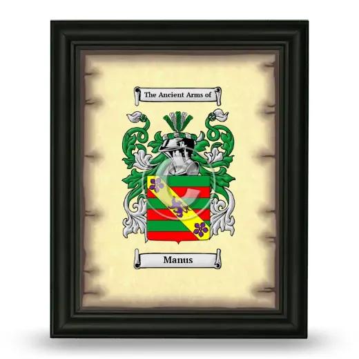Manus Coat of Arms Framed - Black