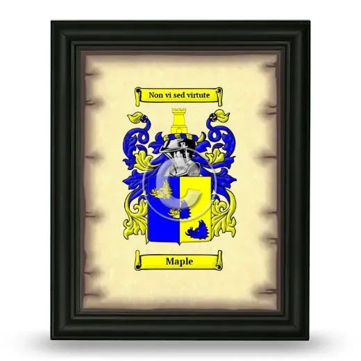 Maple Coat of Arms Framed - Black