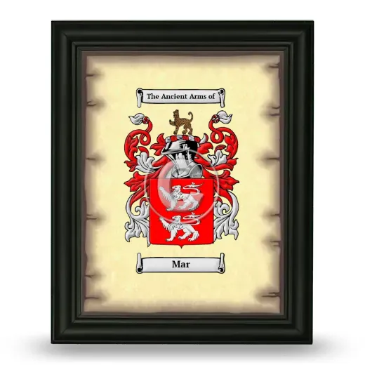 Mar Coat of Arms Framed - Black