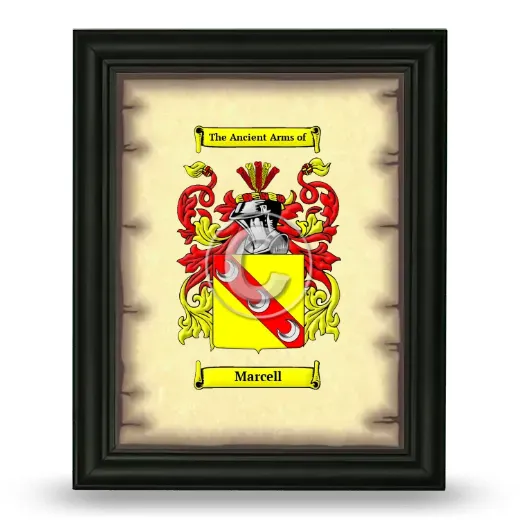 Marcell Coat of Arms Framed - Black