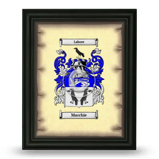 Marchie Coat of Arms Framed - Black