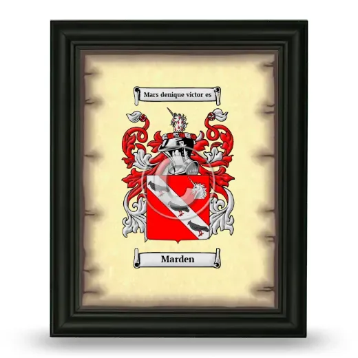 Marden Coat of Arms Framed - Black