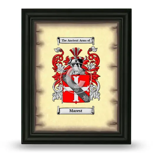 Marest Coat of Arms Framed - Black