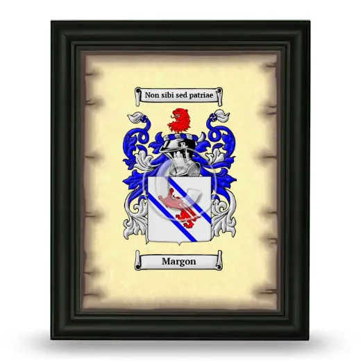 Margon Coat of Arms Framed - Black