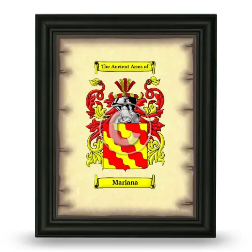 Mariana Coat of Arms Framed - Black