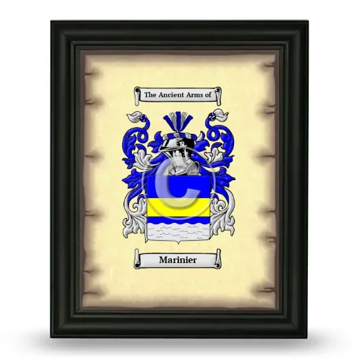 Marinier Coat of Arms Framed - Black