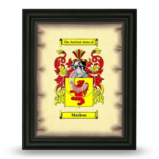 Markou Coat of Arms Framed - Black