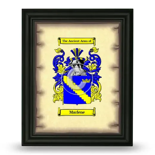 Marlene Coat of Arms Framed - Black