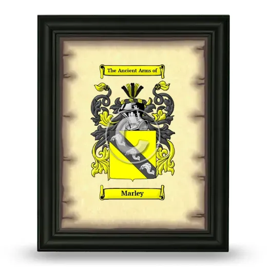 Marley Coat of Arms Framed - Black